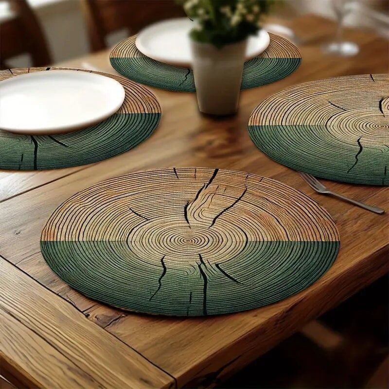 Tovagliette vintage per le feste - Tovagliette lavabili con decorazioni a olio d'oliva