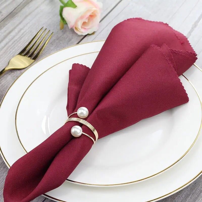 Anelli per tovaglioli con perle - Eleganti porta tovaglioli per matrimoni e feste