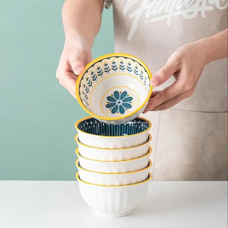 Set di ciotole in ceramica da 6 pezzi - 4/5 pollici, 10 once - Ramen, insalata, ciotole di riso