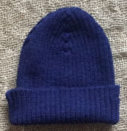 Ribbed Beanie – Navy Blue