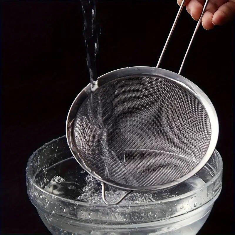 3PC Stainless Steel Strainer Set – Colander & Ladle for Cooking & Filtering