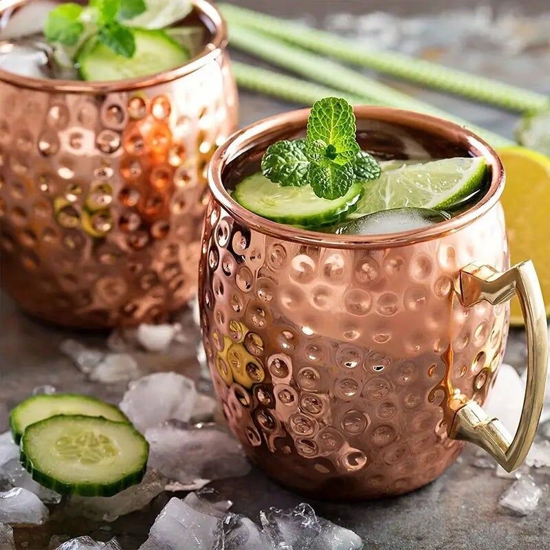 2 or 4-Pack Moscow Mule Mugs – 16oz Copper Cups for Beer, Wine, Cocktails