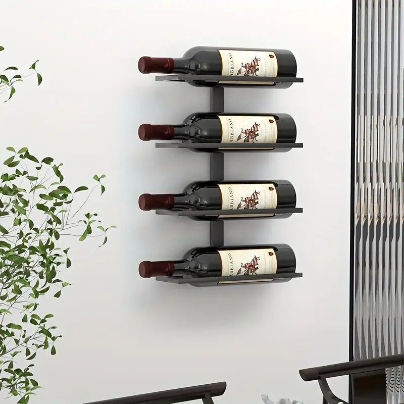 Wall-Mounted Wine Rack – Decorative Bottle Display for Bar & Home Decor