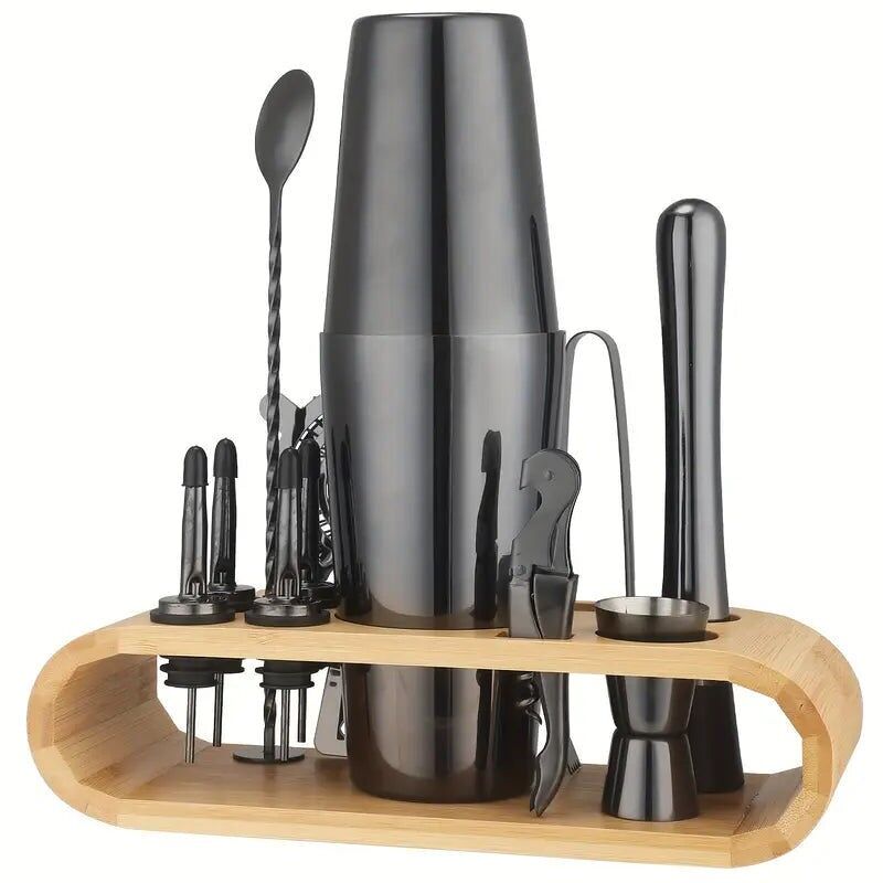 Set da barman da 12 pezzi – Kit shaker in acciaio inossidabile con utensili per bar casalinghi