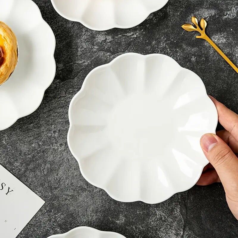 4PCS Orchid-Shaped Dipping Dishes – Heat-Resistant Soy & Appetizer Plates