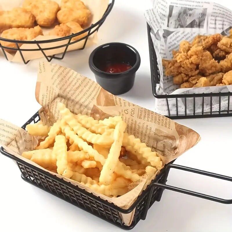 Cestino per snack in acciaio inossidabile – Vassoio per antipasti per patatine fritte, alette di pollo, antipasti