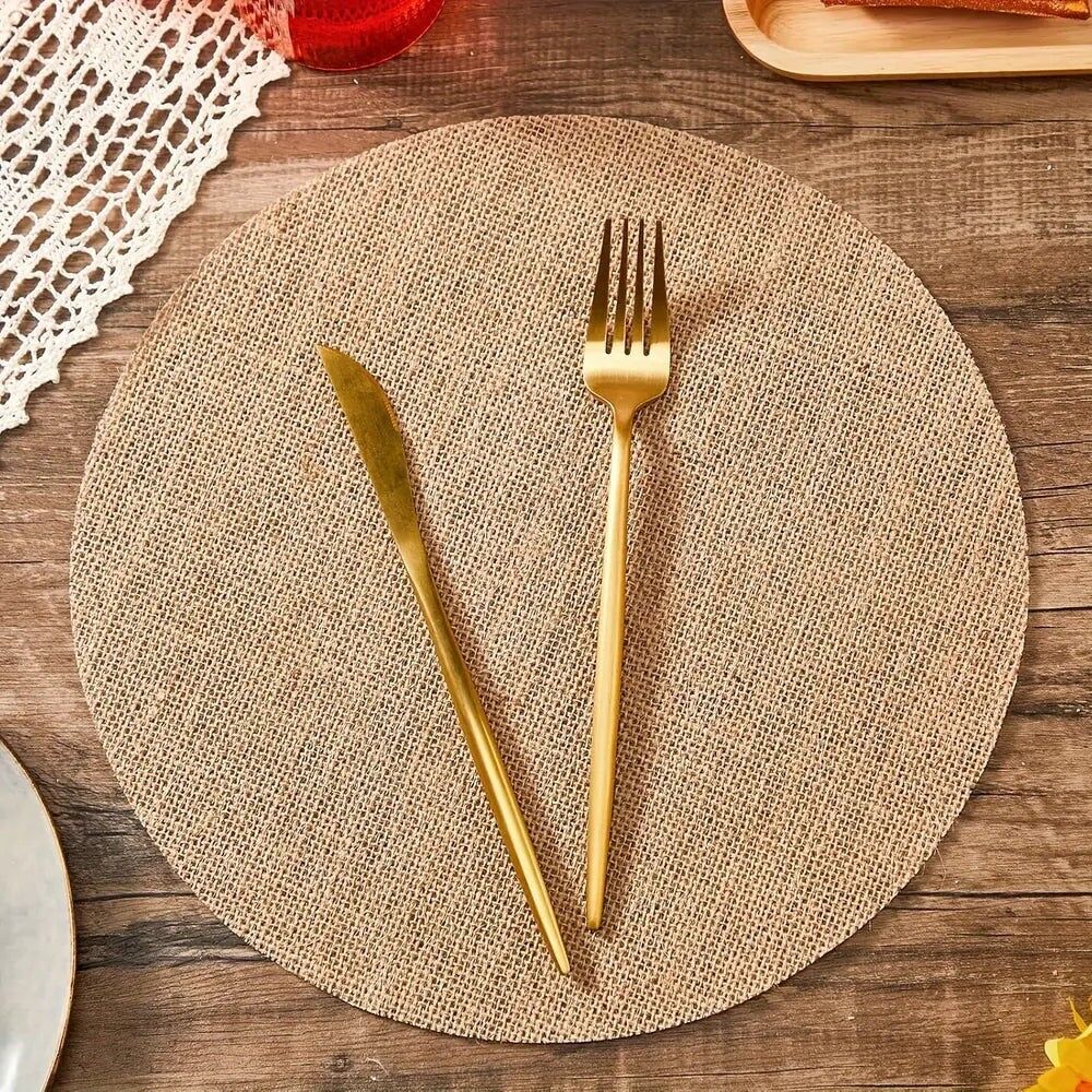 Tovagliette rotonde rustiche Boho Chic - 6/8 pezzi