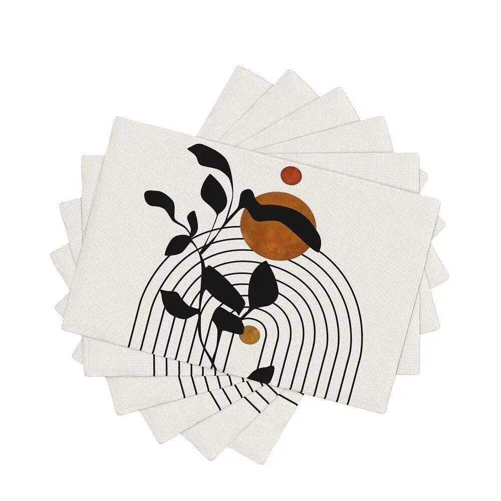 Confezione da 4/6 tovagliette Century, design bohémien astratto