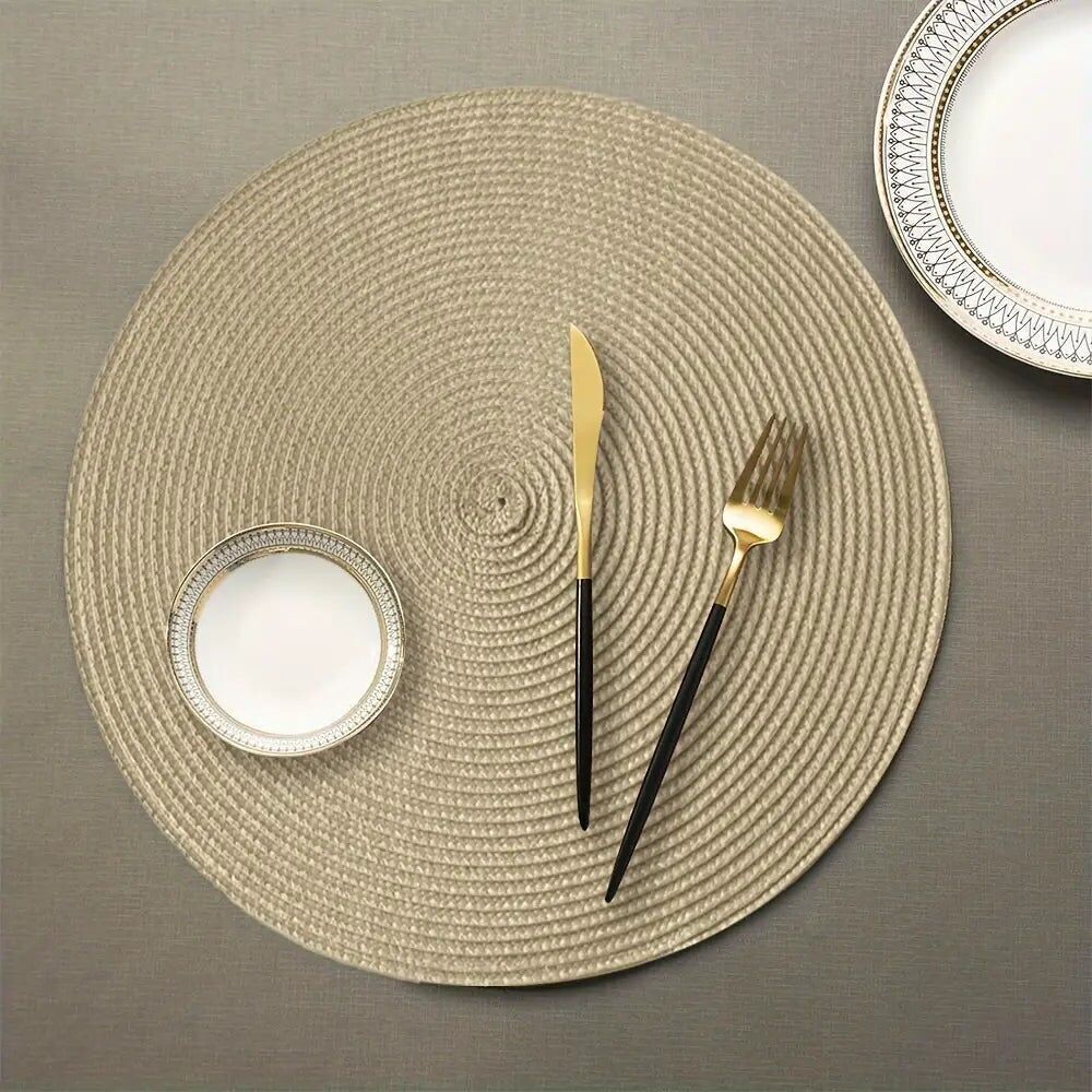 4 tovagliette rotonde intrecciate