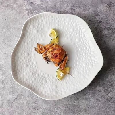 1 piatto da portata in ceramica unico - Design irregolare di foie gras francese
