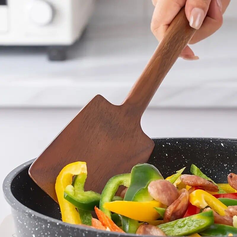 Set di 1 spatola in legno di acacia - antiaderente, resistente al calore, legno durevole