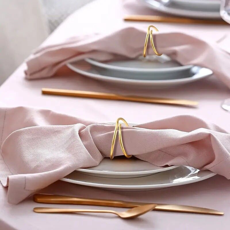 6Pcs/Set Double Ring Design Napkin Rings