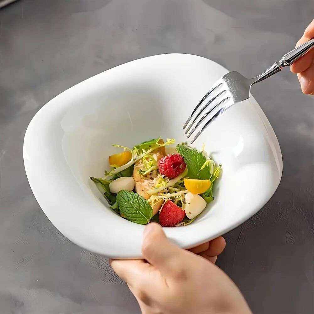 1 cuenco de cerámica con forma de pétalo