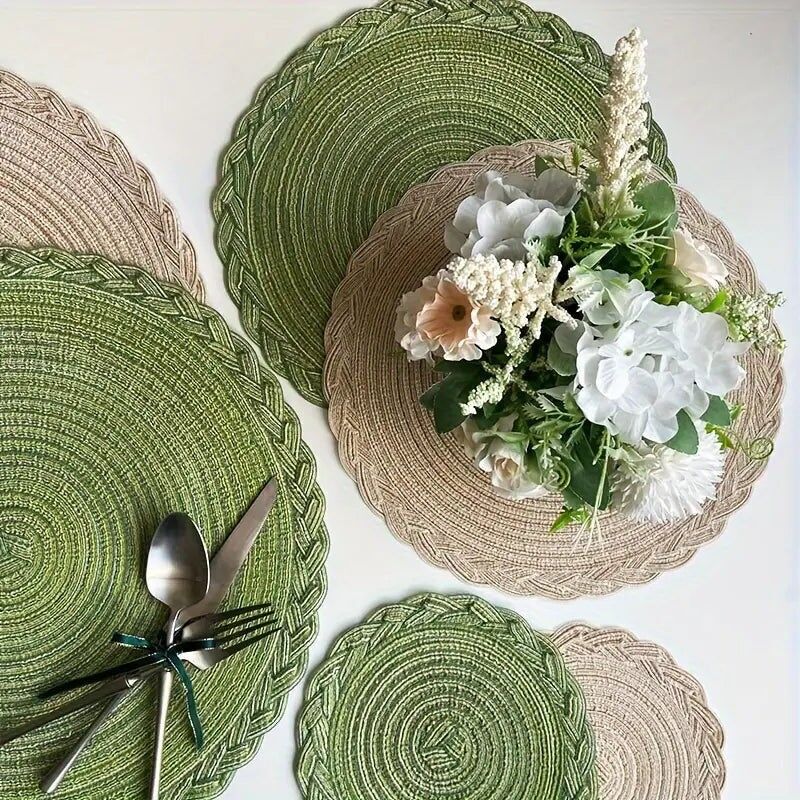 2pcs Handcrafted Braided Placemats
