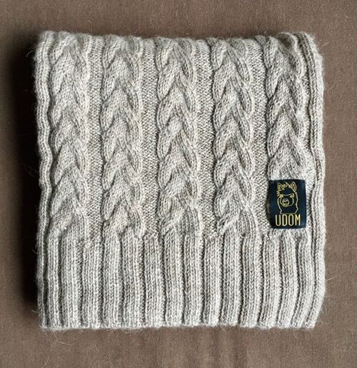 Cable Knit Scarf – Beige