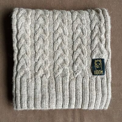 Cable Knit Scarf – Beige