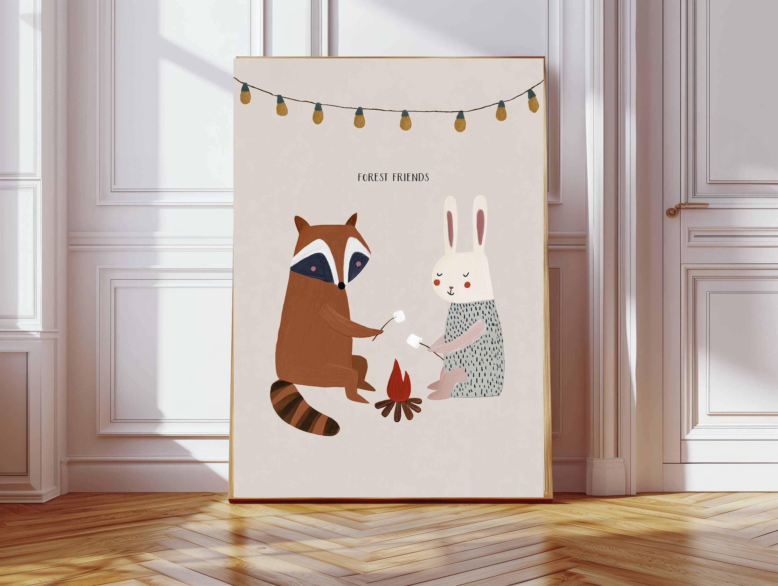 Waldfreunde Tierkindergarten Kunstdruck