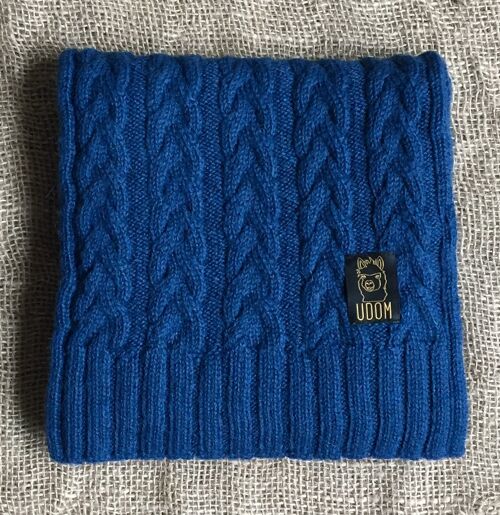 Cable Knit Scarf – Blue