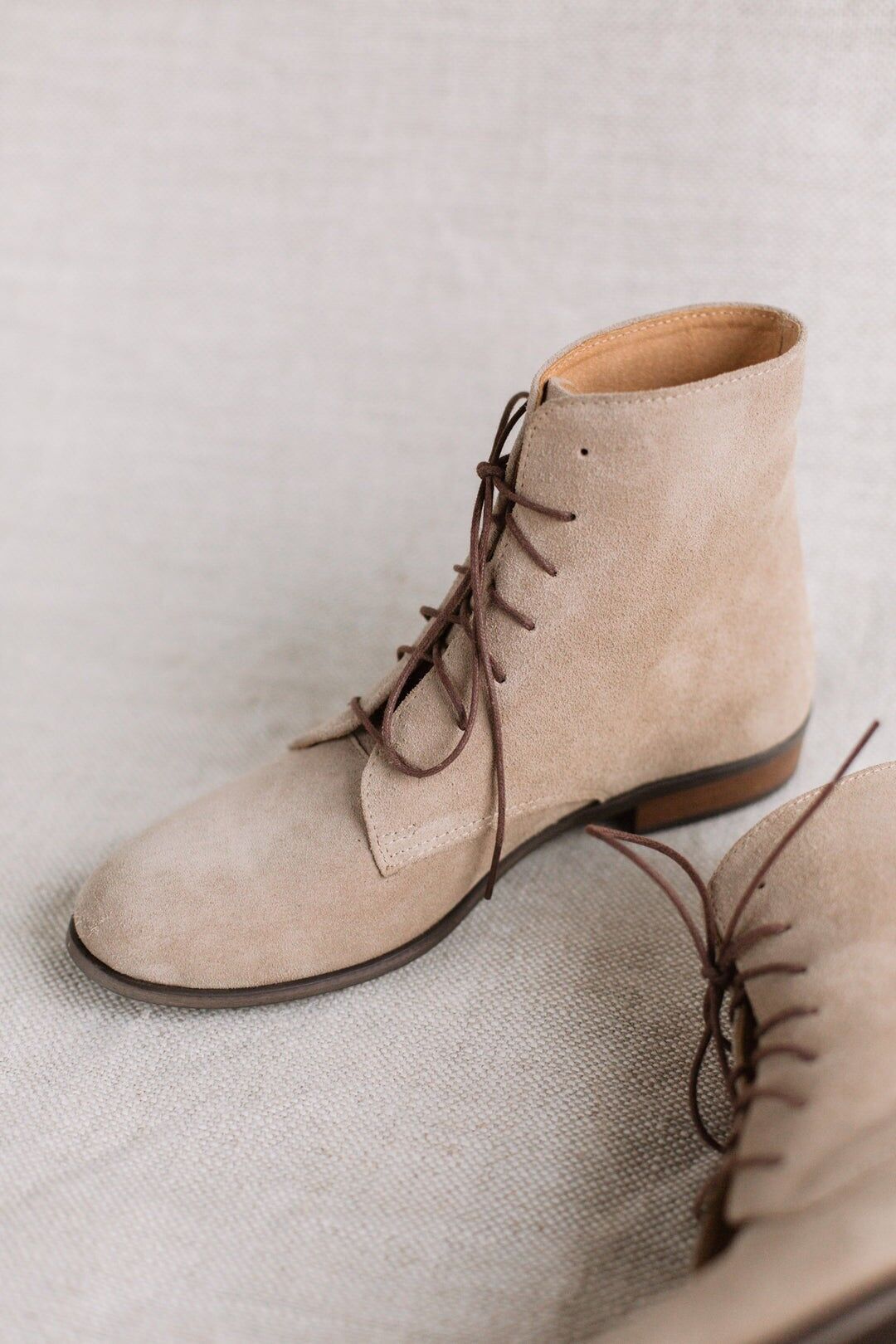 Botas de ante de invierno hechas a mano - Klara - Beige 35-42