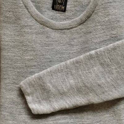 Pullover aus Babyalpakawolle – Hellgrau