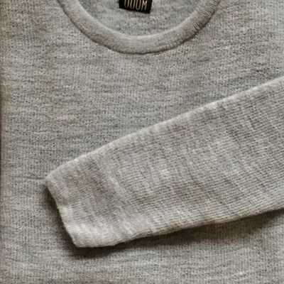 Pullover aus Babyalpakawolle – Hellgrau