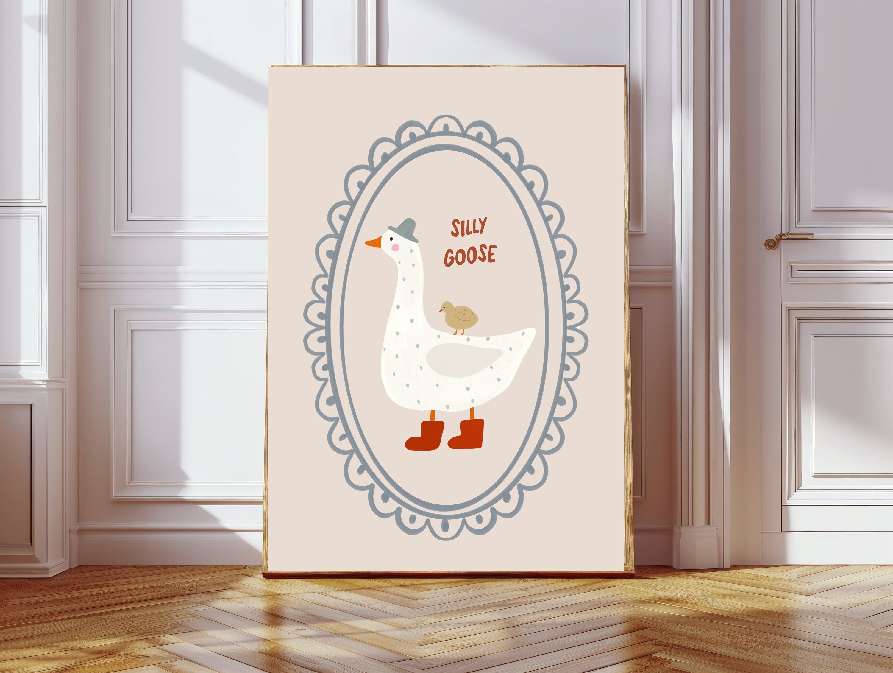Dumme Gans Kinderzimmer Kunstdruck