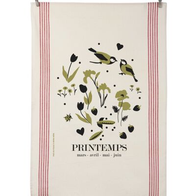 Tea towel - Spring - (made in France) 100% cotton