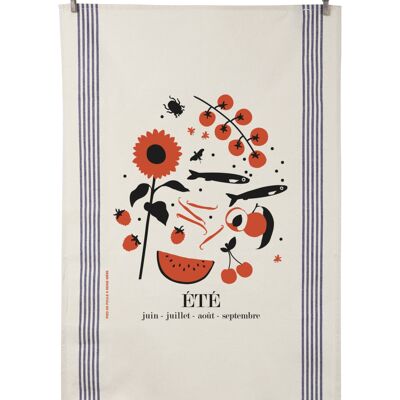 Tea towel - Summer - (made in France) 100% cotton