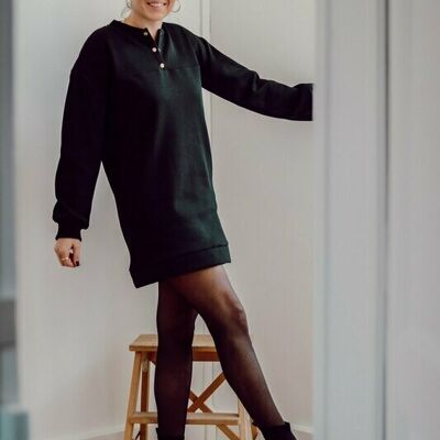 COLETTE SWEATSHIRT DRESS - Black