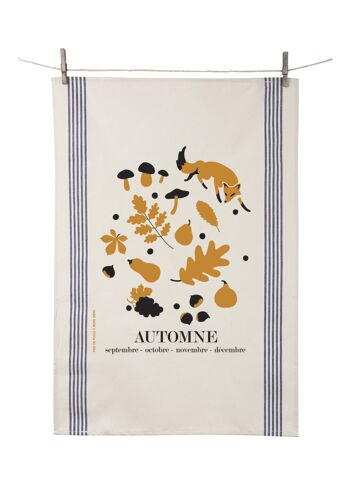 Torchon - Automne - (made in France) 100% coton 1
