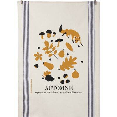 Torchon - Automne - (made in France) 100% coton
