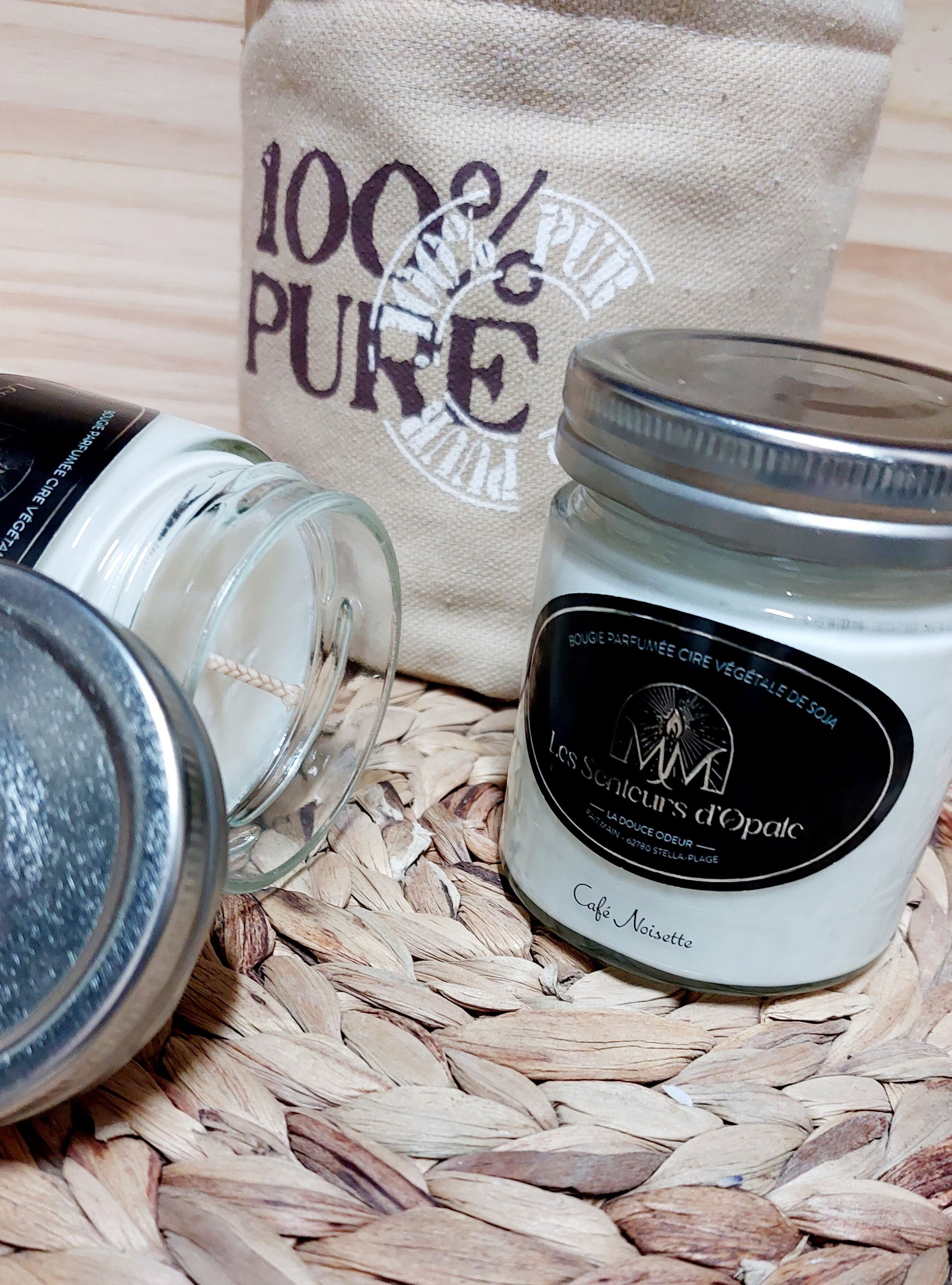 Scented candle made from vegetable wax SOYA - COFFEE HAZELNUT (150gr)