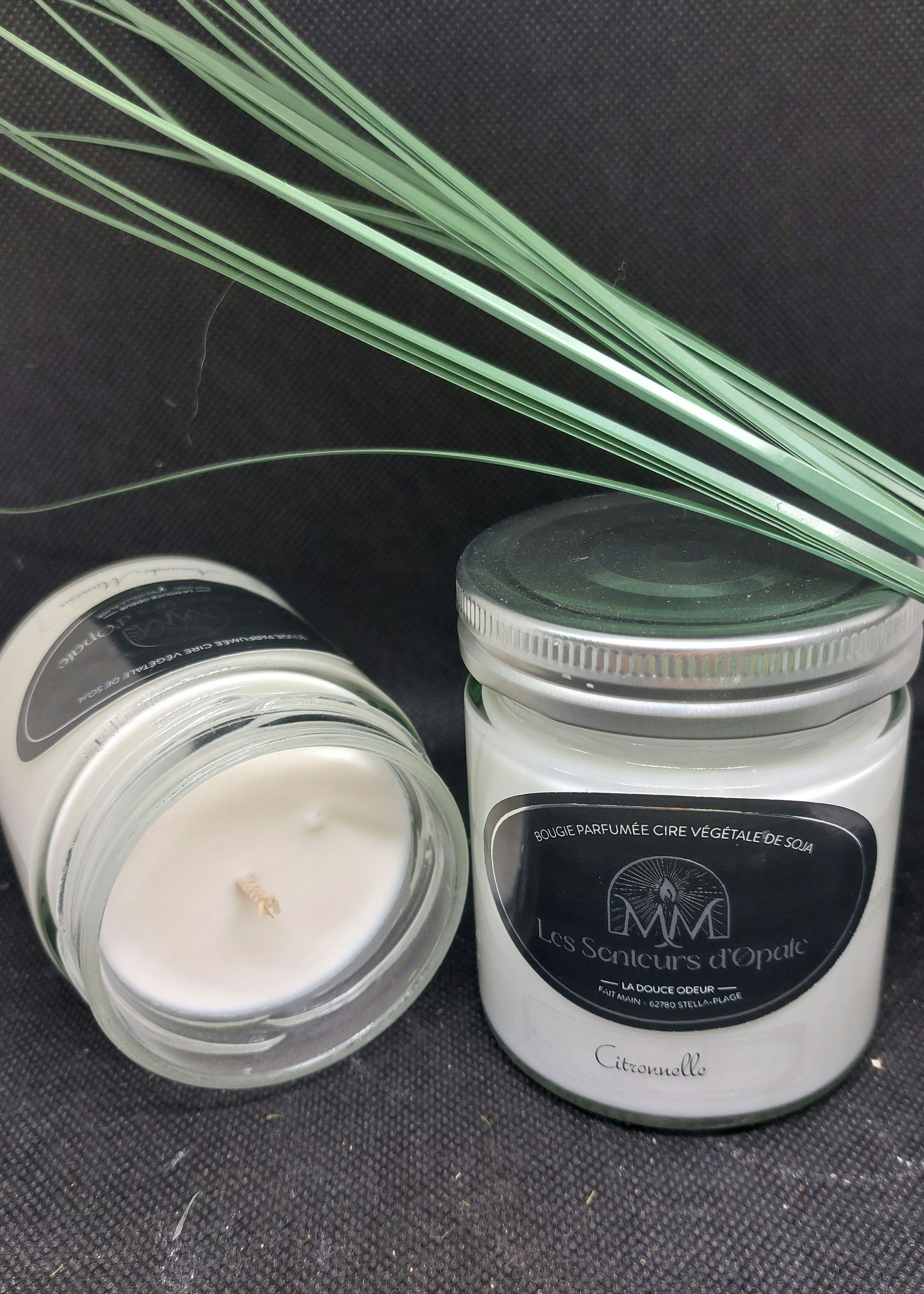 Scented candle vegetable wax SOYA - LEMONGRASS (150gr)