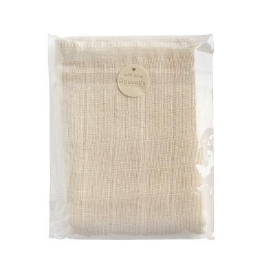 Bio-Baumwoll-Musselin-Tuch x1 (Peeling sanft die Haut)