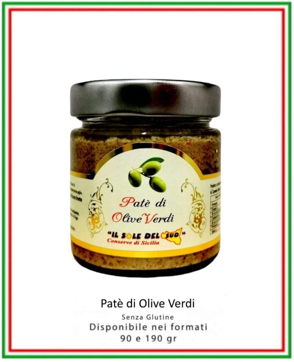 Patè di Olive verdi 190 g - Il Sole del Sud