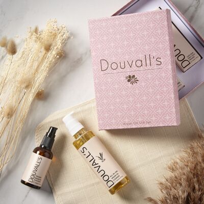 Douvalls Luxury Argan Gift Set (Cleansing oil 150ml, 50ml argan oil & muslin cloth)