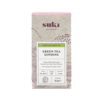 SUKI Natural Loose Leaf Ginseng & Ginger Green Tea