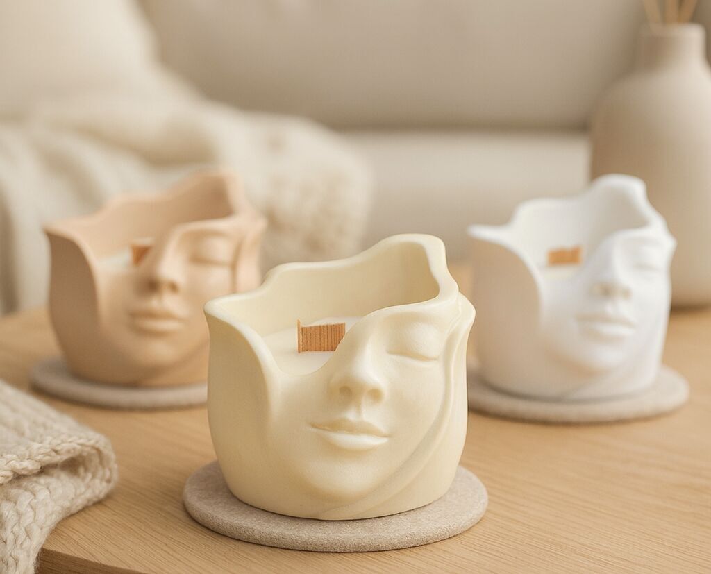 Serenity - Baumwollblume - Mineralharzbehälter