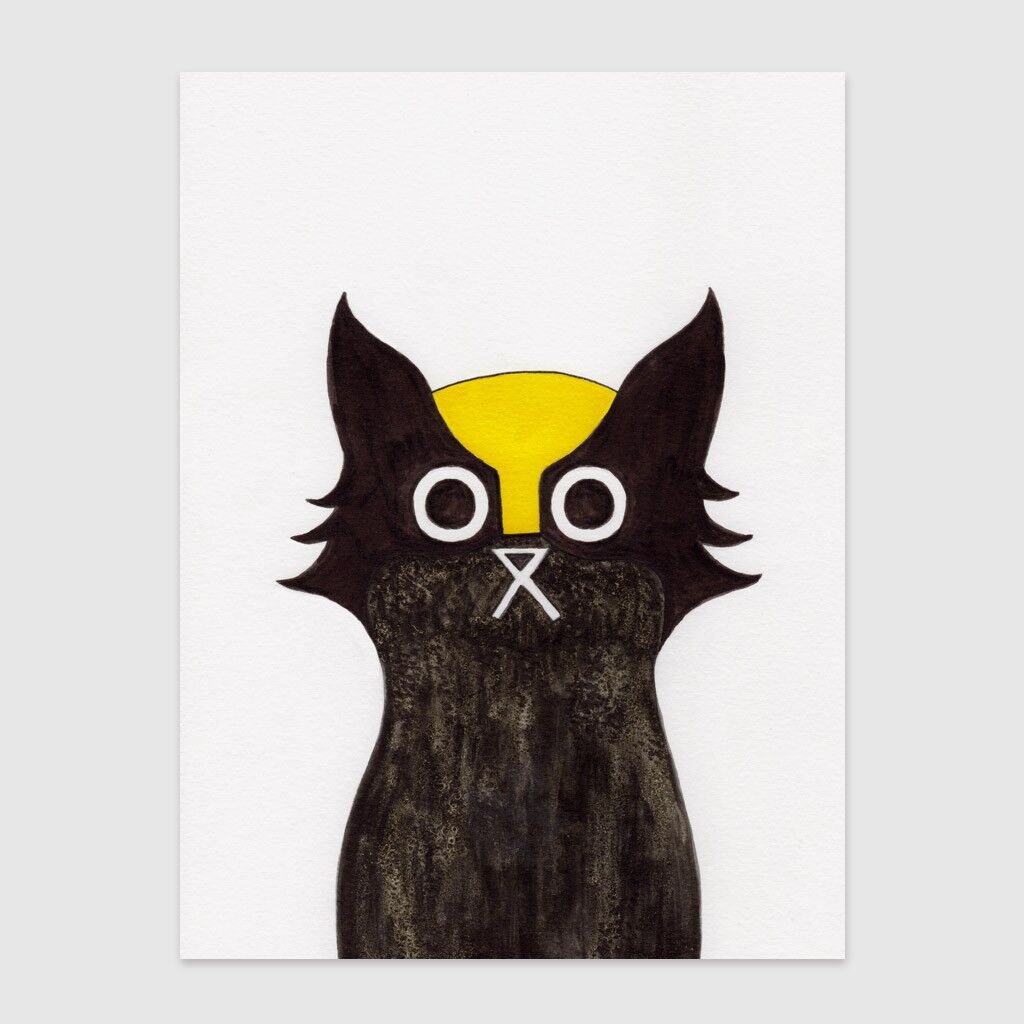 Wolverine Cat Wall Art Print A4