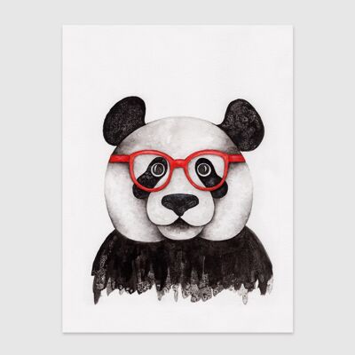 Impression d'art mural Panda Specs A4