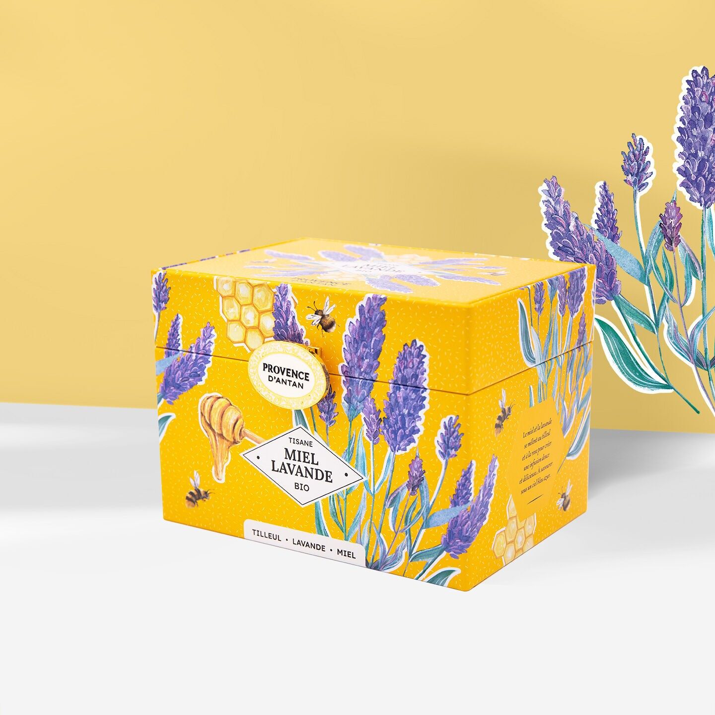 Tisana al miele di lavanda biologica in scatola di metallo* 20 bustine