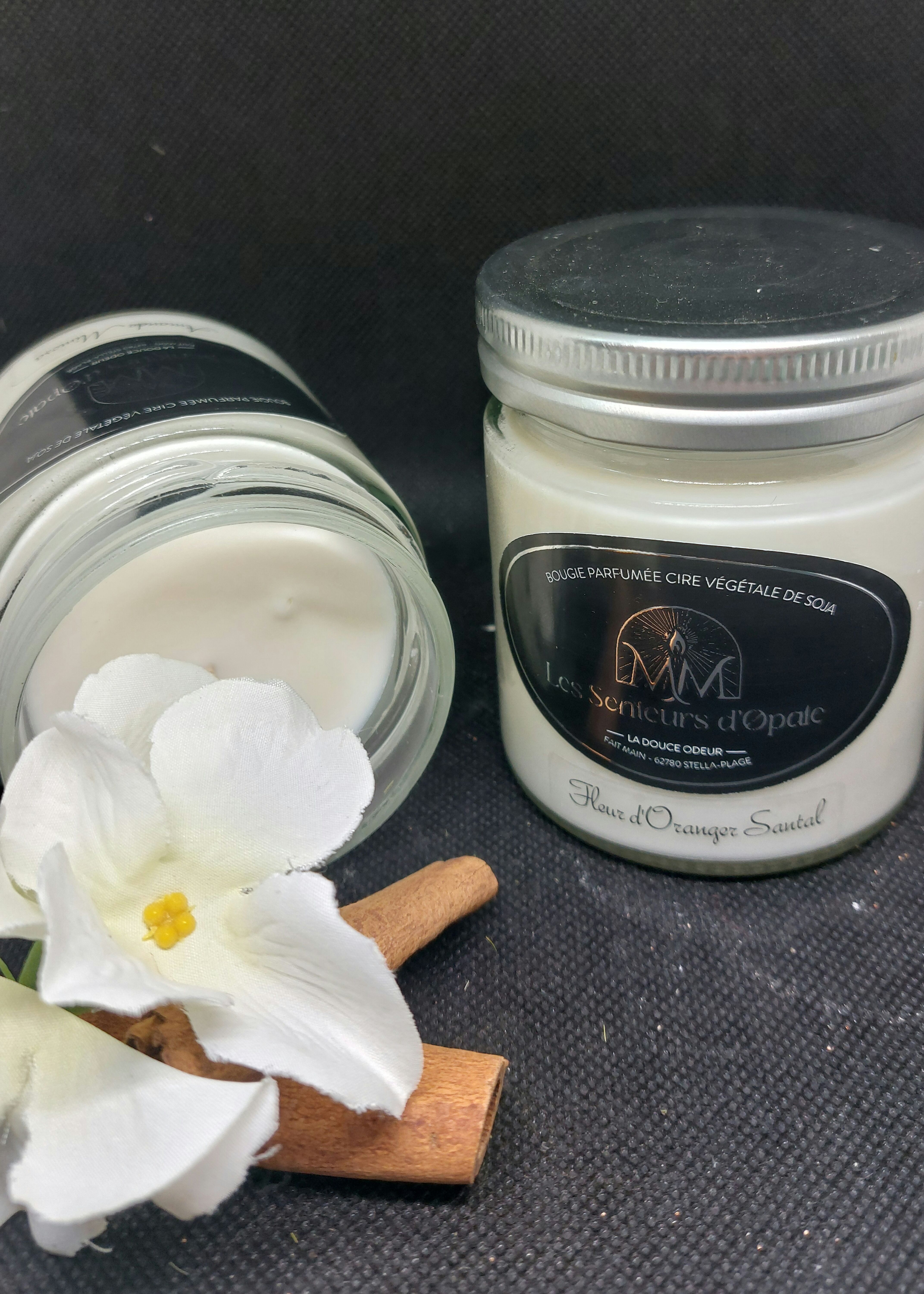 Scented candle made from vegetable wax SOYA - ORANGE BLOSSOM SANDALWOOD (150gr)