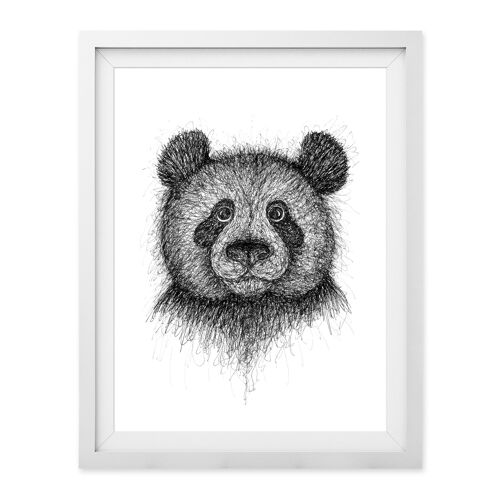 Scribble Panda Wall Art Print A4 and A3