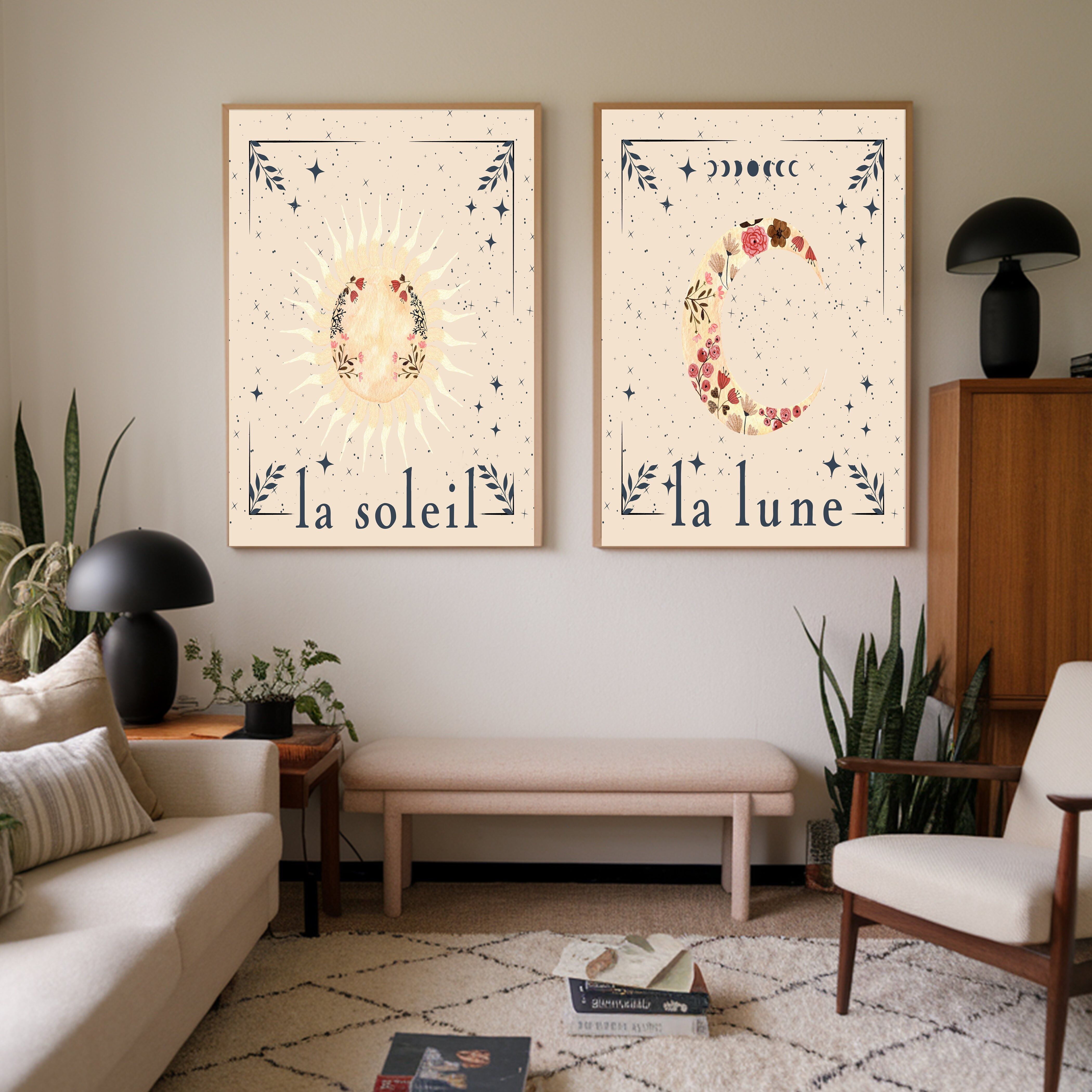 Sonne und Mond Himmlische Drucke 2er-Set