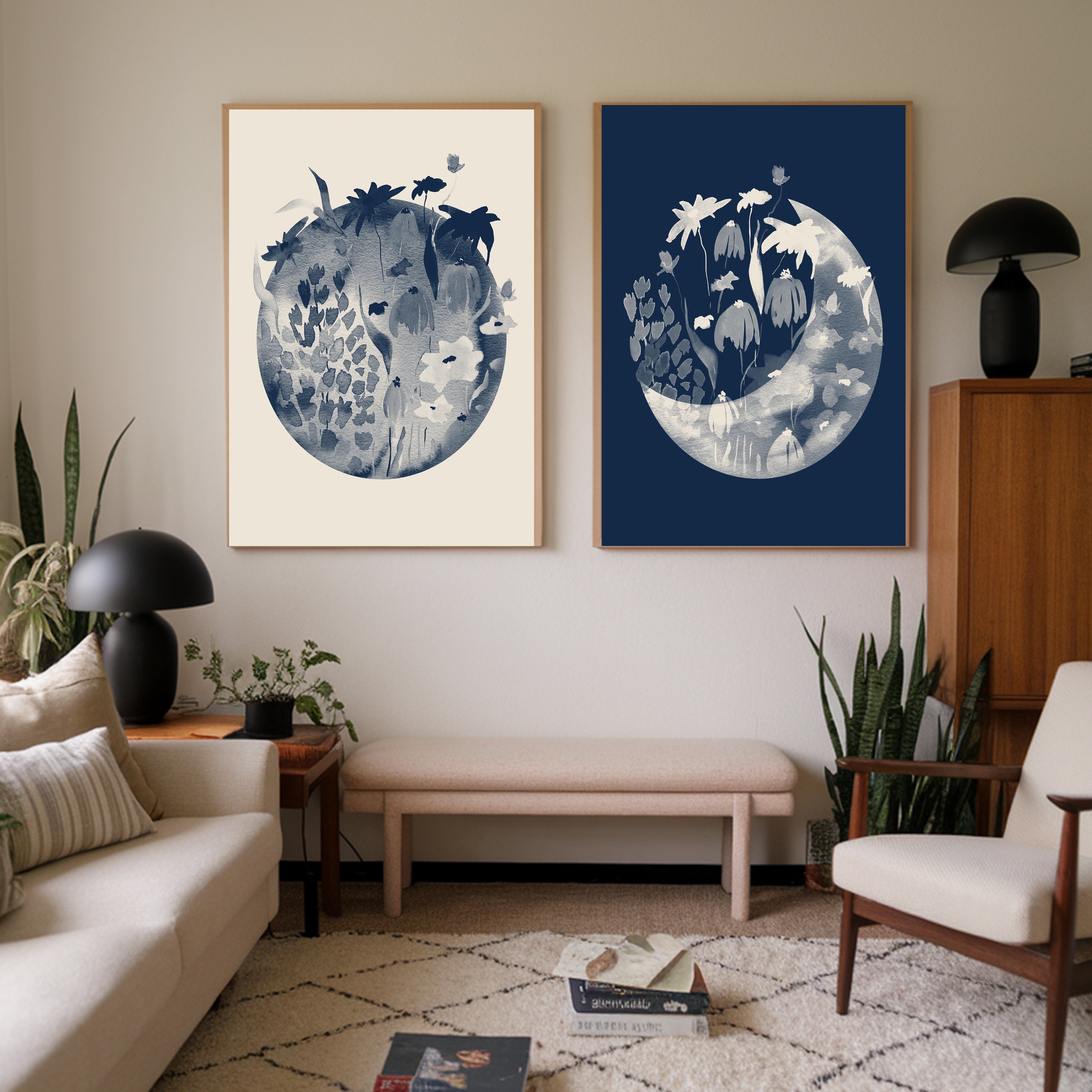 Mondblumen Himmlische Drucke 2er-Set