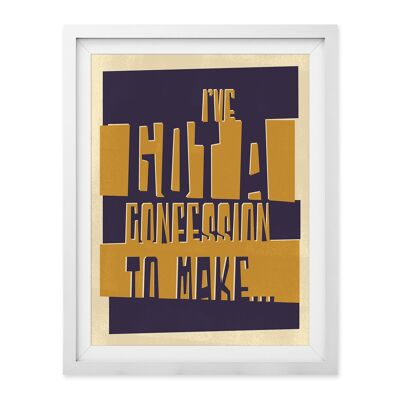 Confession Wall Art Print A4 and A3