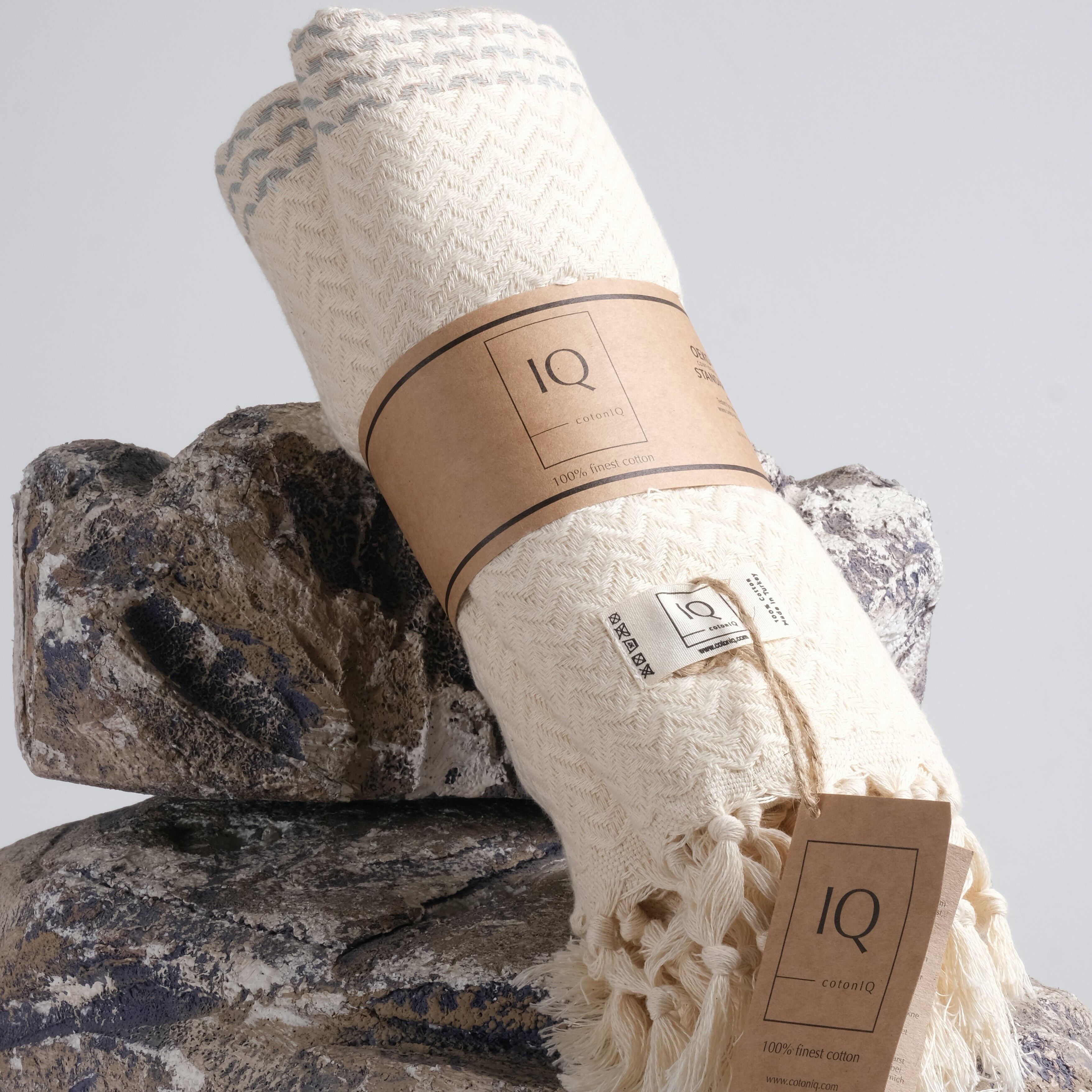 serviette de hammam | serviette de sauna | serviette de plage | Colombie | Gris | 180x95cm