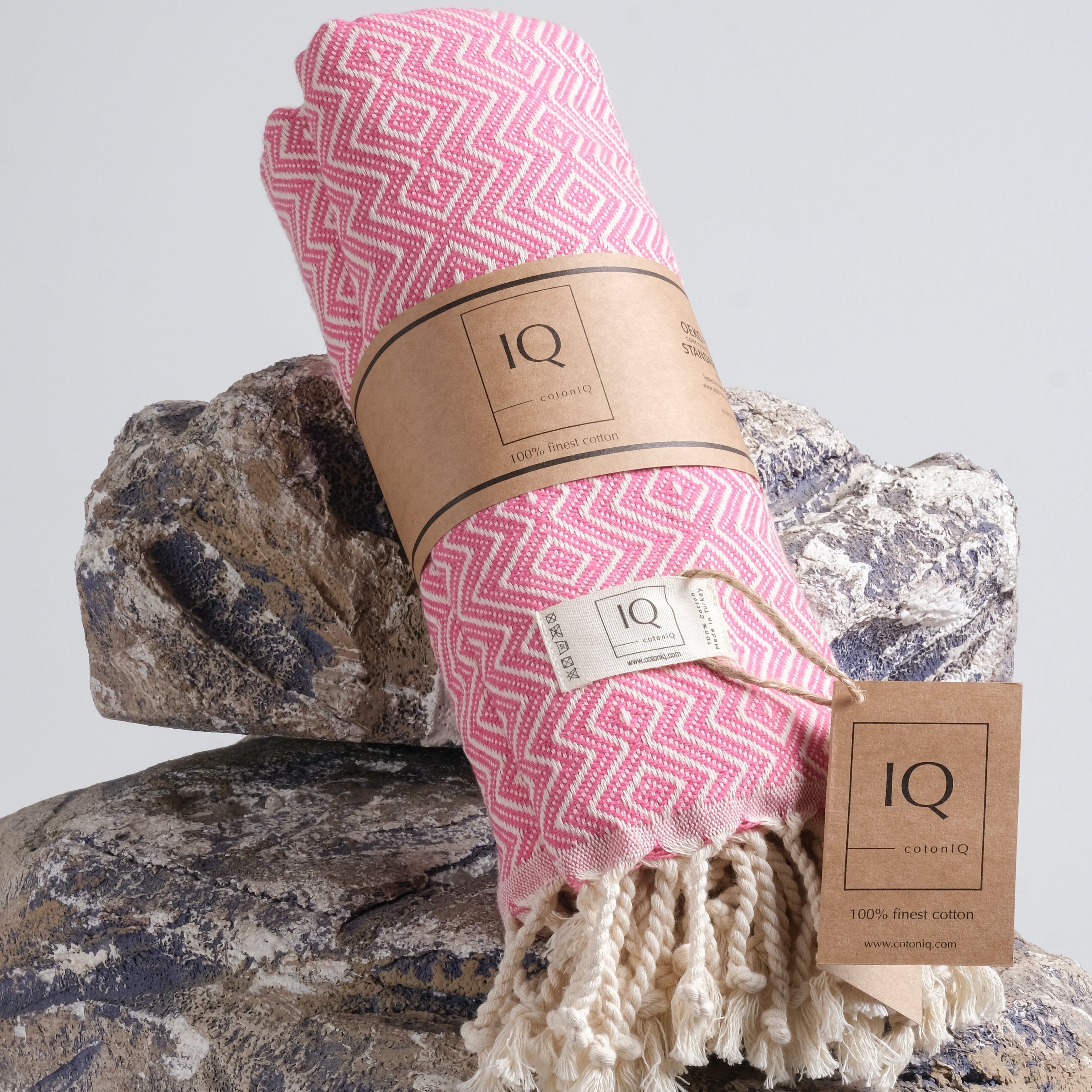 serviette de hammam | serviette de sauna | serviette de plage | Pérou | Rose | 180x100cm