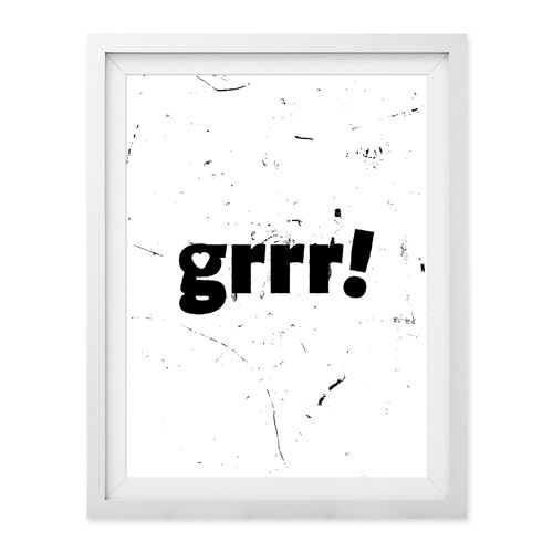 Grrr! Wall Art Print A4 and A3