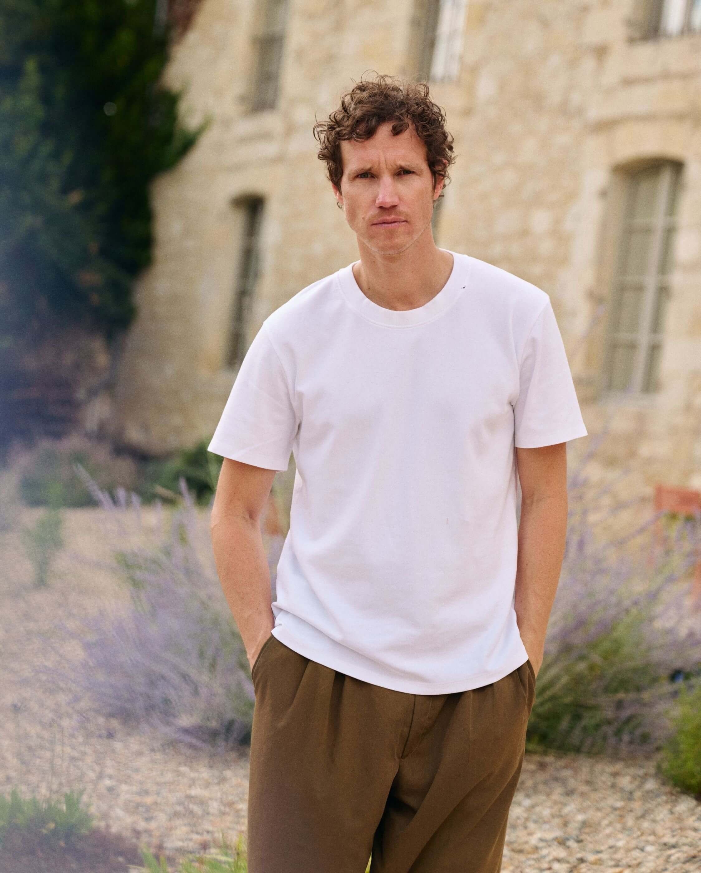 Bondi Herren-T-Shirt aus weißer Bio-Baumwolle